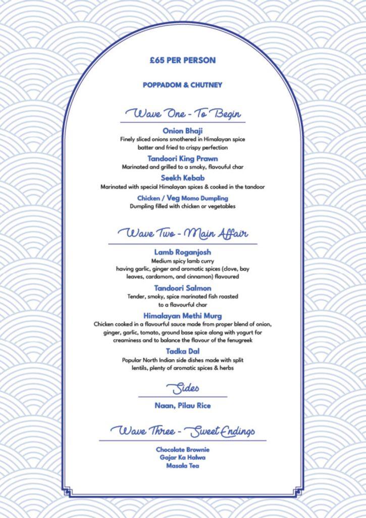 Christmas and new year menu