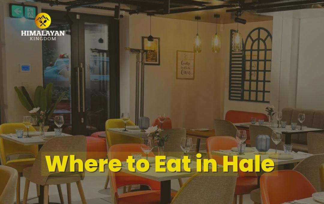 banner image with text "Where to eat in hale"