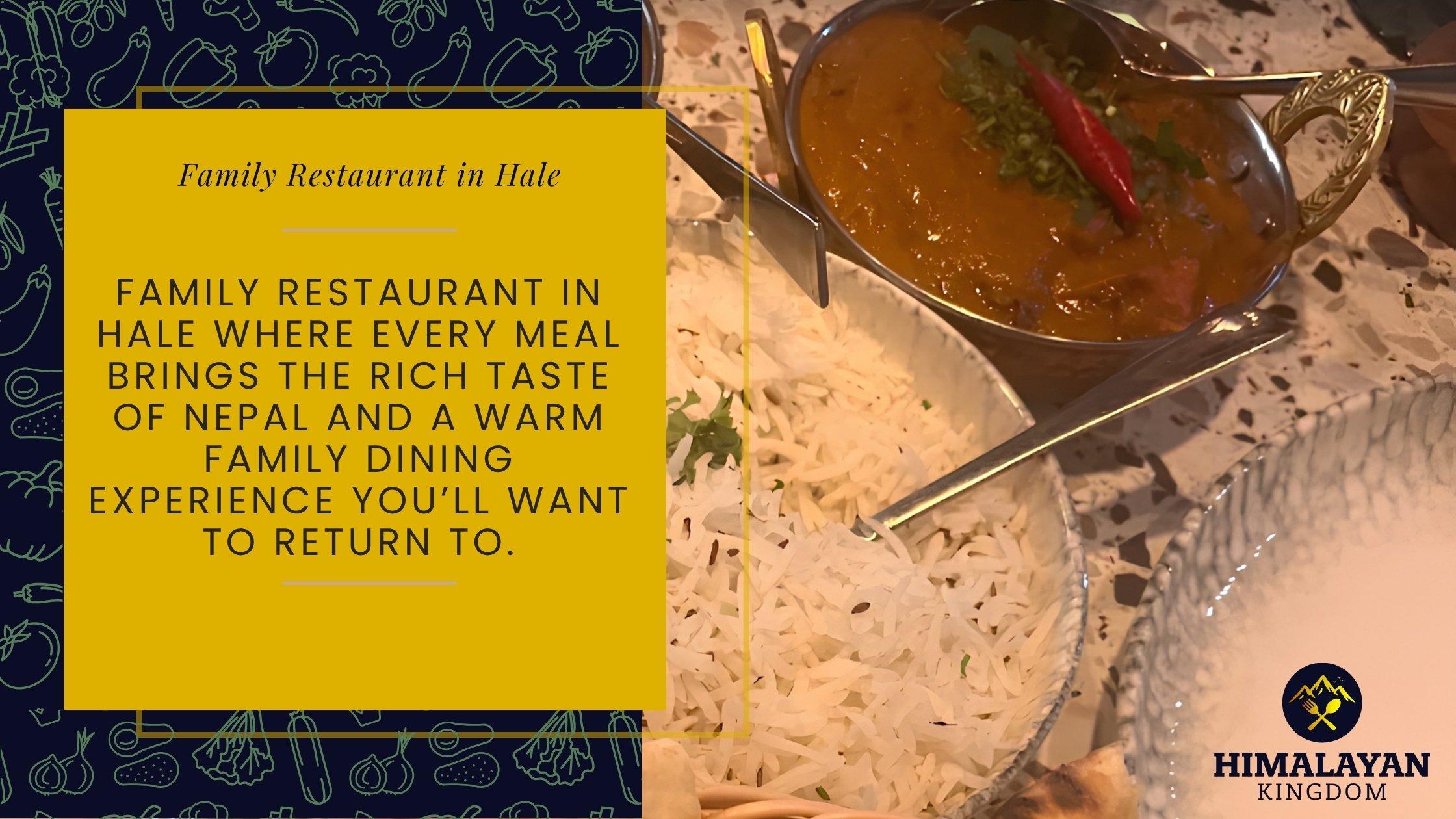 Banner image for Family Restaurant in Hale where rice curry is being shown